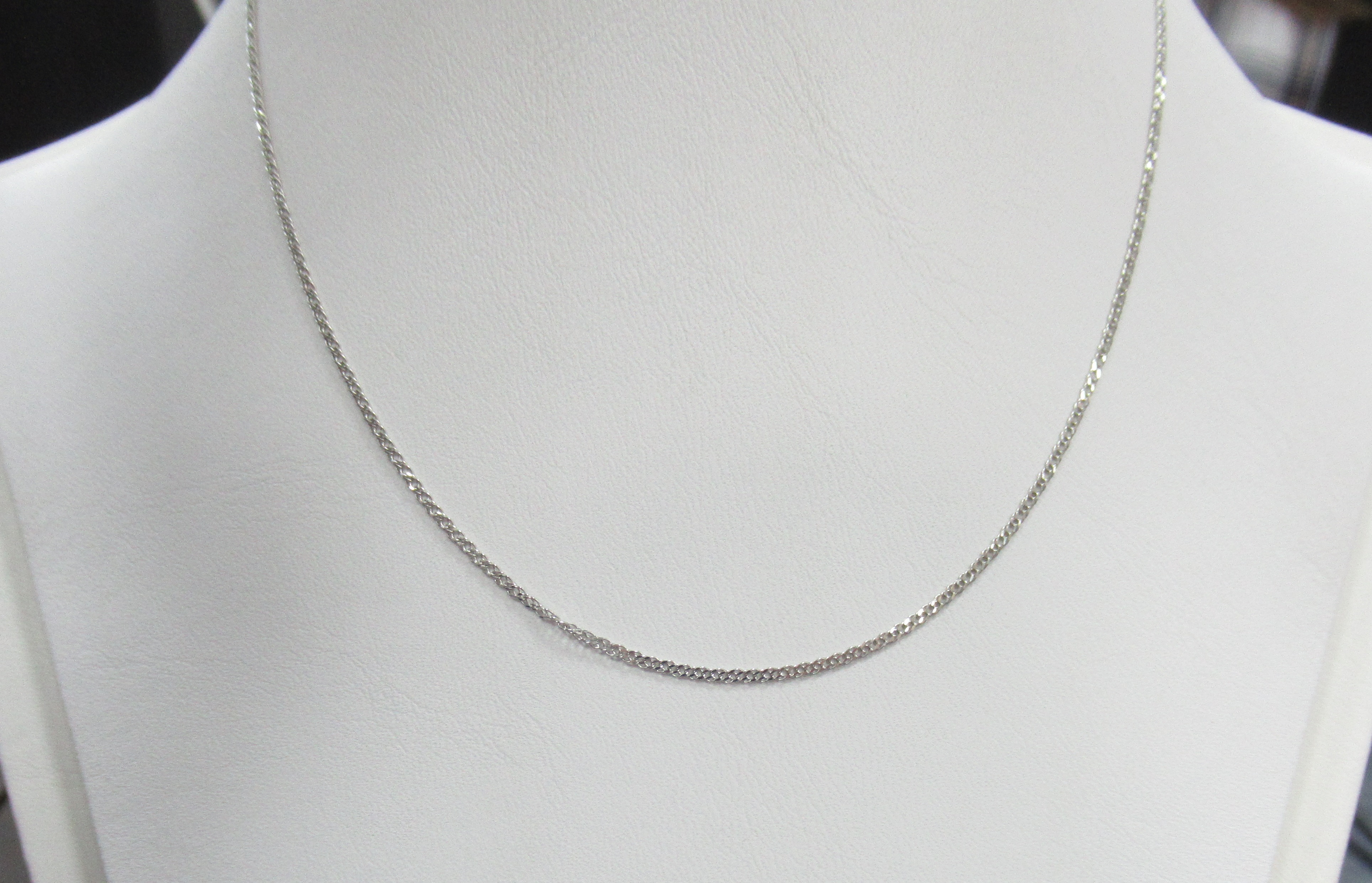 Серебряная цепь плетение "Двойной Ромб"